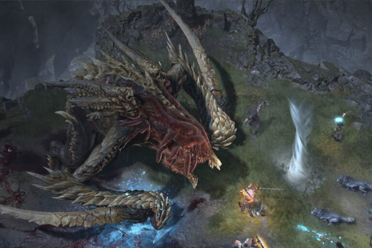 image contains an in game fight scene.