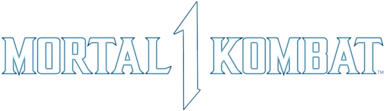 image containing the mortal combat 1 logo, and the word combat starts with the letter K, instead of C